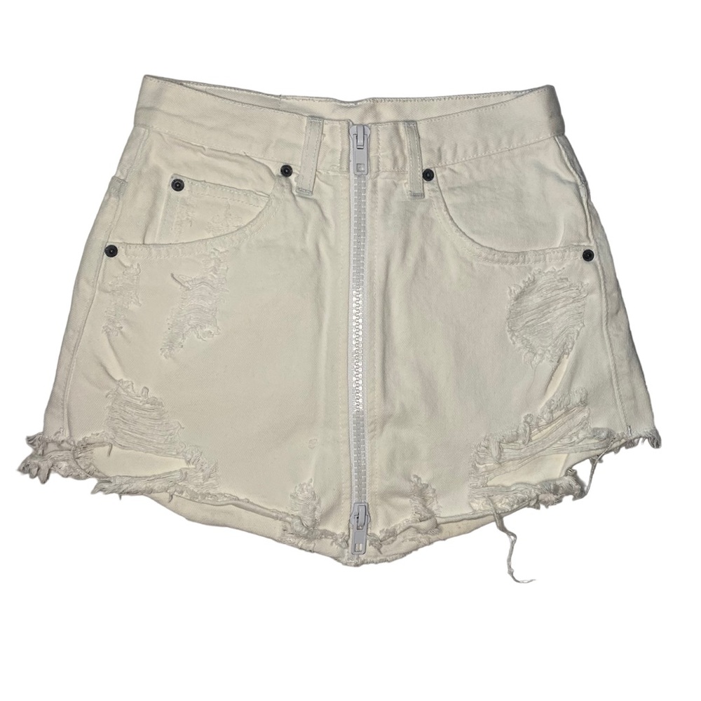 CARMAR White Denim Skirt